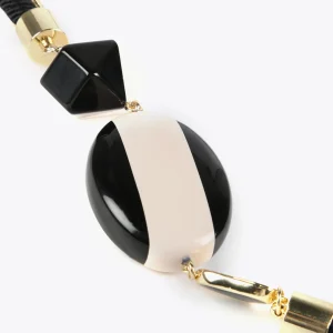 Lola Casademunt Bisuteria<Collar cordón blanco y negro BLANCO-NEGRO