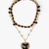 Lola Casademunt Collares<Collar doble METAL-NEGRO