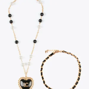 Lola Casademunt Collares<Collar doble METAL-NEGRO