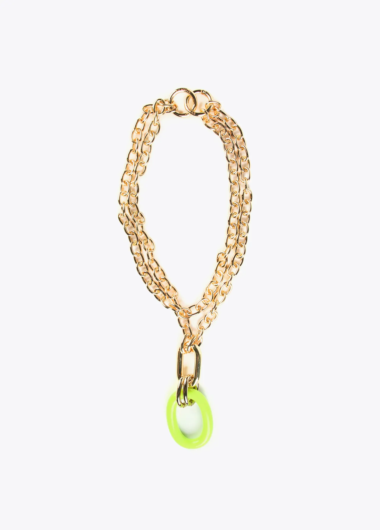 collar_doble_cadena_y_colgante_0-2.webp Lola Casademunt Bisuteria<Collar doble cadena y colgante FUCSIA