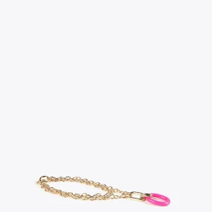 Lola Casademunt Bisuteria<Collar doble cadena y colgante FUCSIA