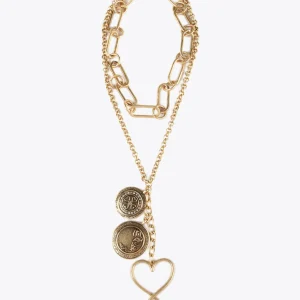 Lola Casademunt Collares<Collar doble con colgantes DORADO