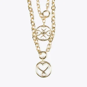 Lola Casademunt Collares<Collar doble medalla DORADO