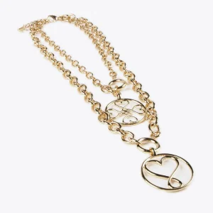 Lola Casademunt Collares<Collar doble medalla DORADO