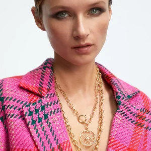 Lola Casademunt Collares<Collar doble medalla DORADO