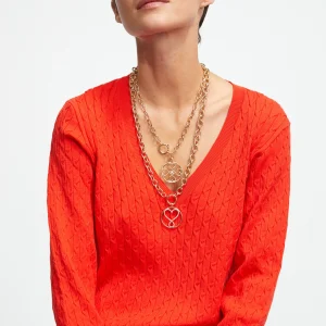 Lola Casademunt Collares<Collar doble medalla DORADO