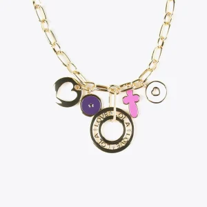 Lola Casademunt Collares<Collar con charms DORADO