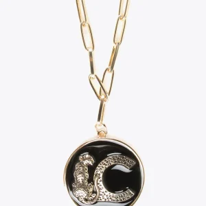 Lola Casademunt Collares<Collar eslabones y colgante METAL-NEGRO
