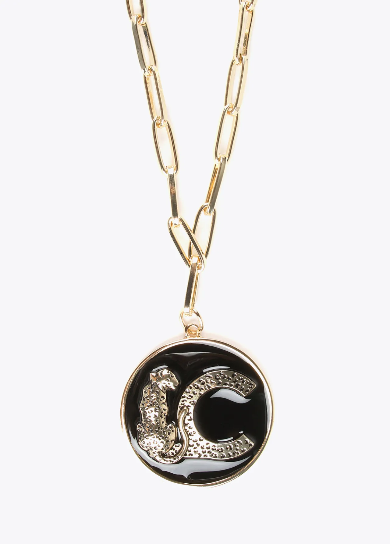 collar_eslabones_y_colgante_1.webp Lola Casademunt Collares<Collar eslabones y colgante METAL-NEGRO