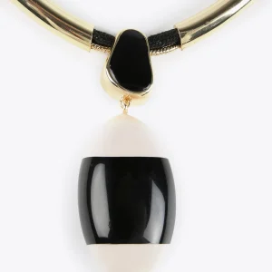 Lola Casademunt Bisuteria<Collar gargantilla blanco y negro BLANCO-NEGRO