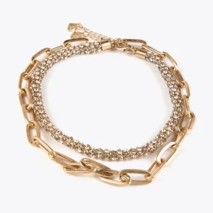 Lola Casademunt Collares<Collar gargantilla doble DORADO