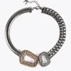 Lola Casademunt Collares<Collar gargantilla doble pieza METAL-NEGRO