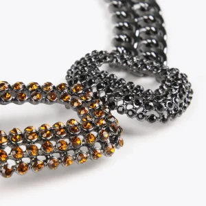 Lola Casademunt Collares<Collar gargantilla doble pieza METAL-NEGRO