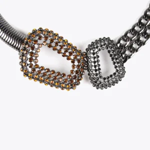 Lola Casademunt Collares<Collar gargantilla doble pieza METAL-NEGRO