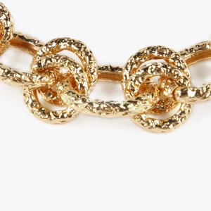 Lola Casademunt Collares<Collar gargantilla dorada con textura DORADO