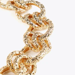 Lola Casademunt Collares<Collar gargantilla dorada con textura DORADO