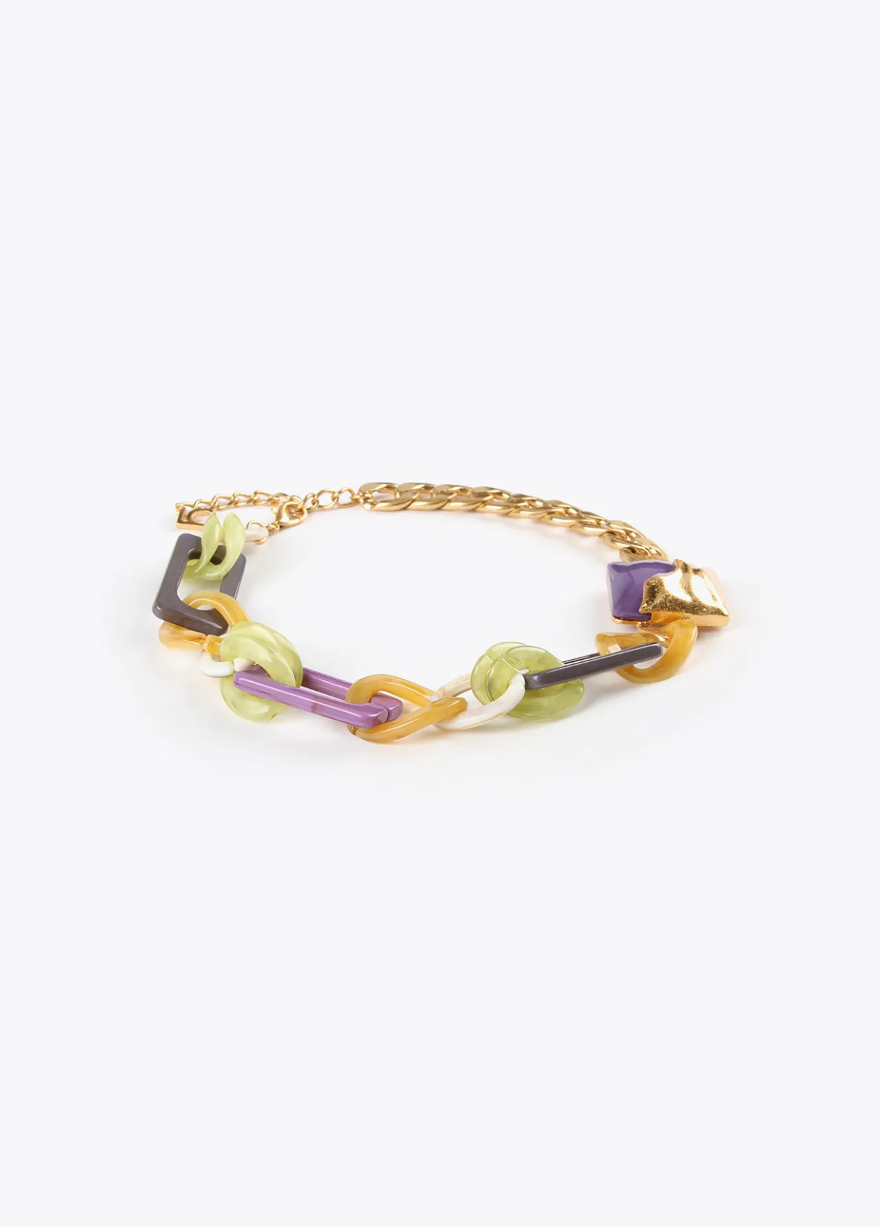 collar_gargantilla_dorado_con_colores_combinados_2.webp Lola Casademunt Collares<Collar gargantilla dorado con colores combinados METAL-MULTICOLOR
