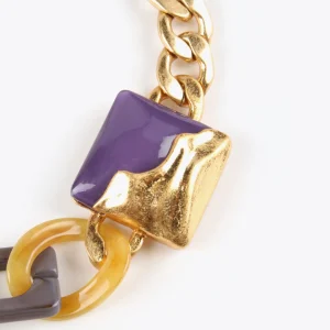 Lola Casademunt Collares<Collar gargantilla dorado con colores combinados METAL-MULTICOLOR