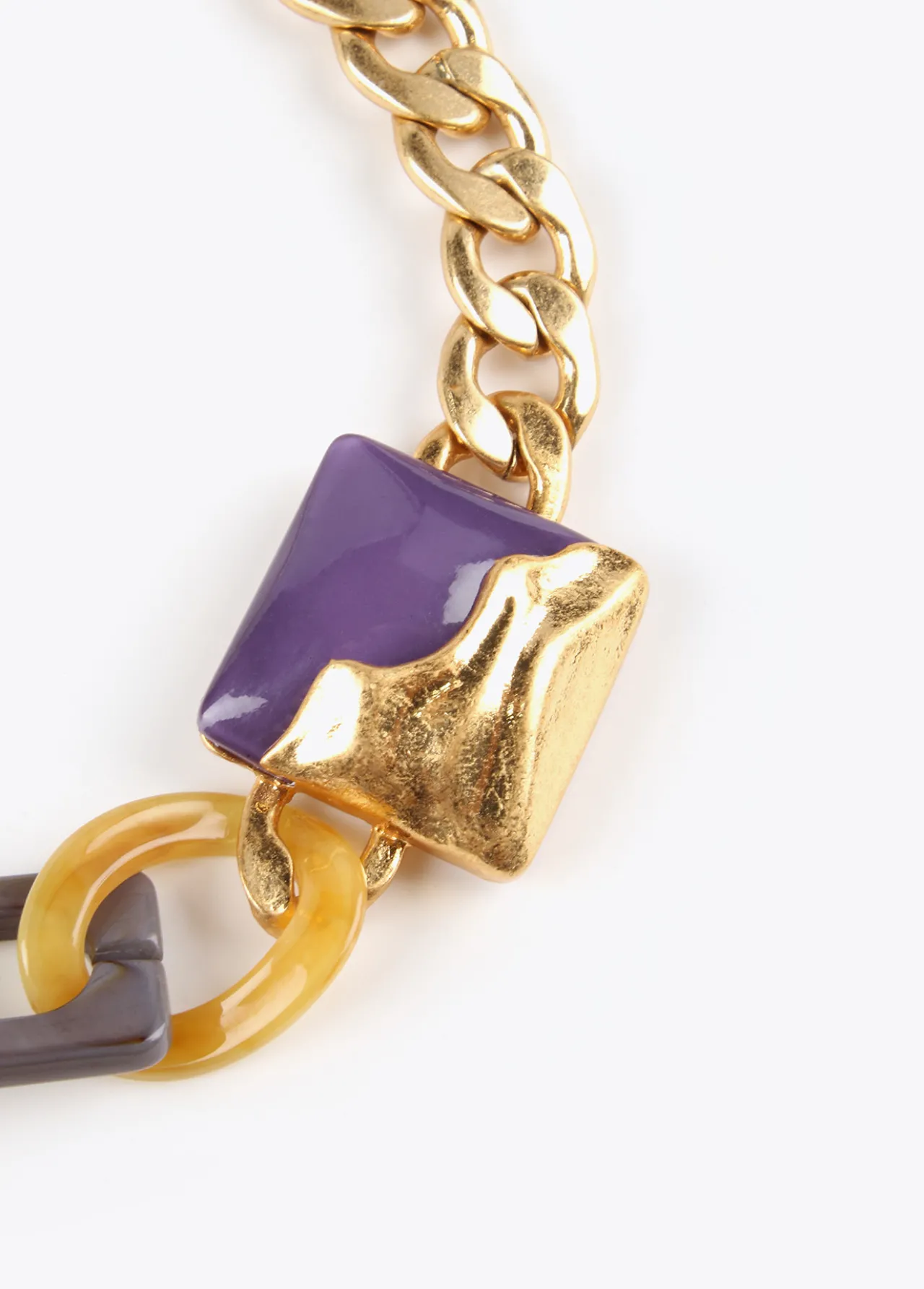 collar_gargantilla_dorado_con_colores_combinados_3.webp Lola Casademunt Collares<Collar gargantilla dorado con colores combinados METAL-MULTICOLOR