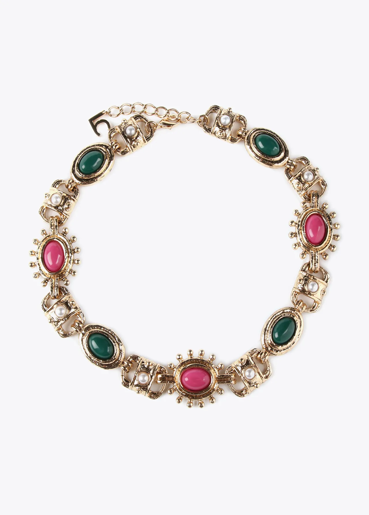 collar_gargantilla_piedras_0.webp Lola Casademunt Collares<Collar gargantilla piedras METAL-MULTICOLOR