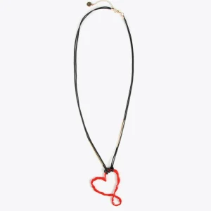 Lola Casademunt Bisuteria<Collar largo corazón infinito ROJO