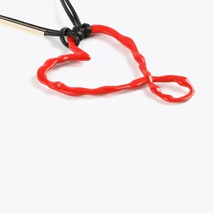 Lola Casademunt Bisuteria<Collar largo corazón infinito ROJO