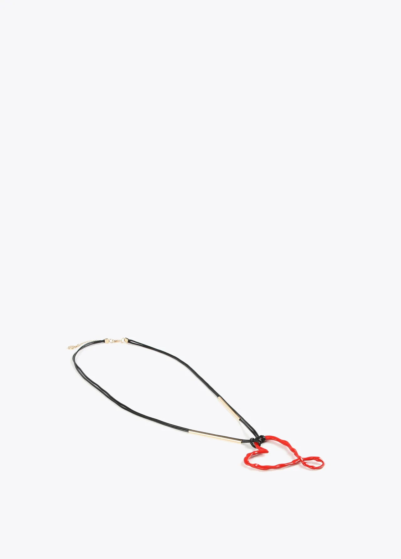 collar_largo_corazn_infinito_5.webp Lola Casademunt Bisuteria<Collar largo corazón infinito ROJO