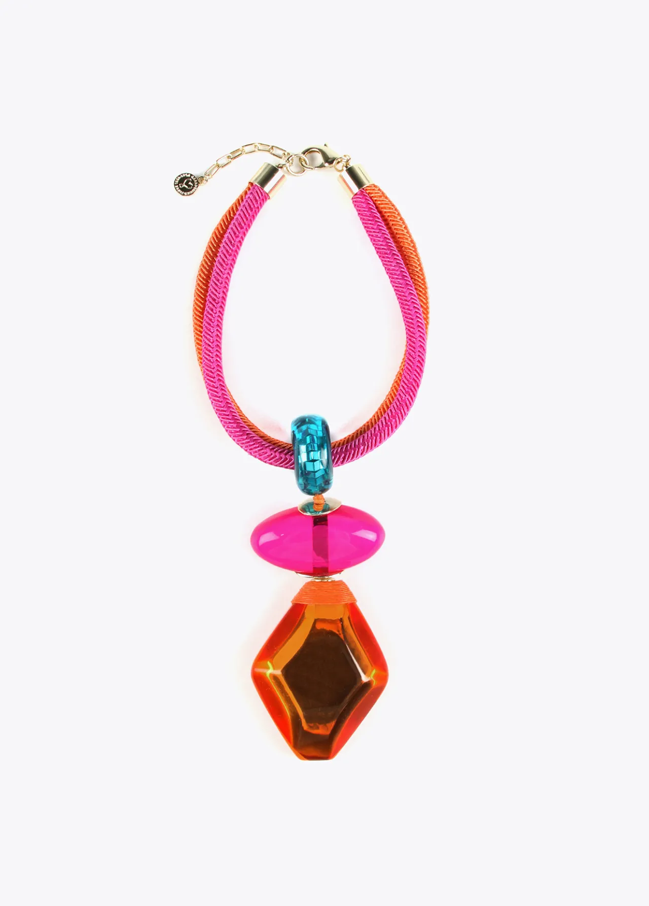 Lola Casademunt Bisuteria<Collar maxi piezas de colores NARANJA