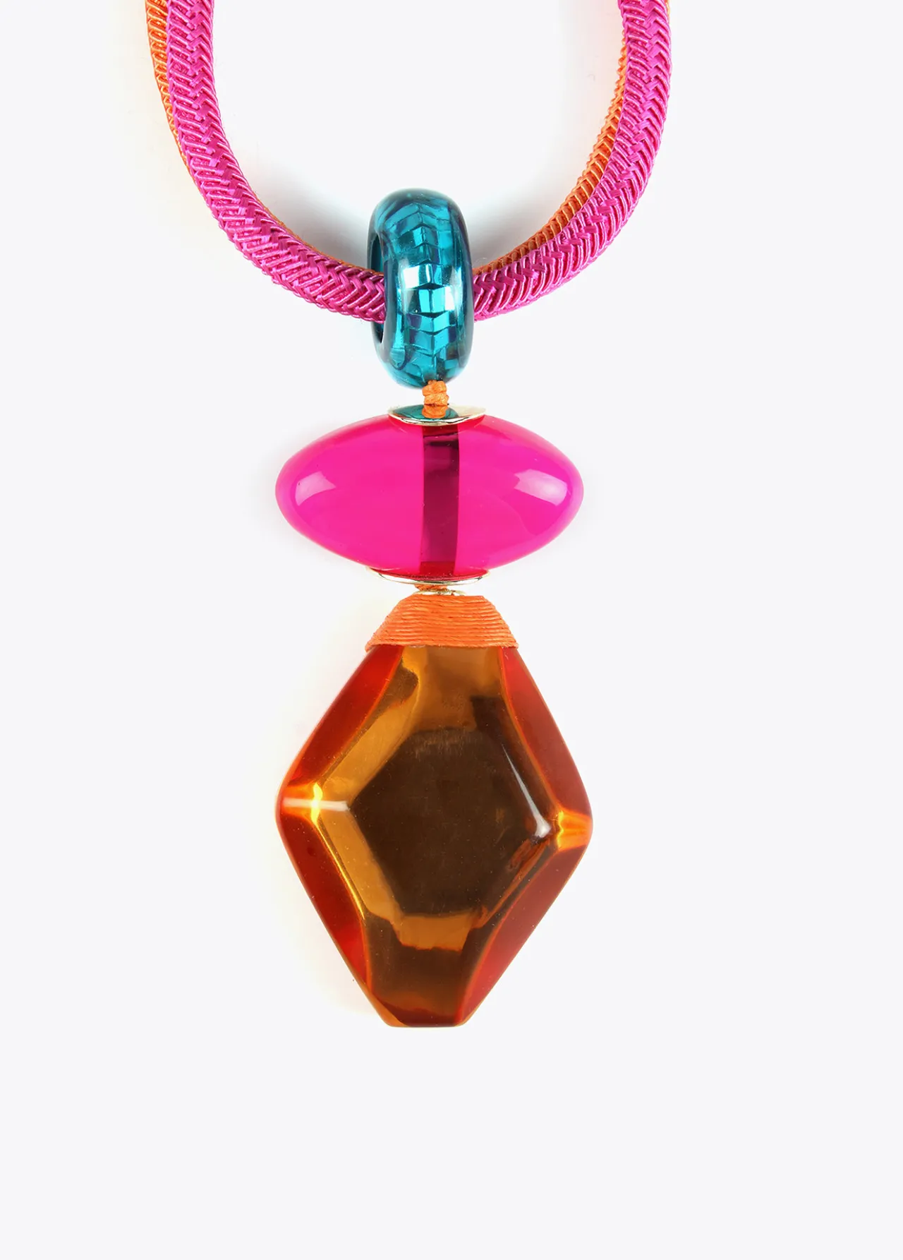Lola Casademunt Bisuteria<Collar maxi piezas de colores NARANJA