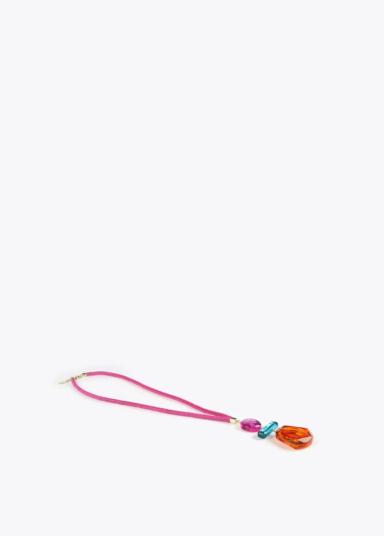 Lola Casademunt Bisuteria<Collar maxi piezas de colores FUCSIA