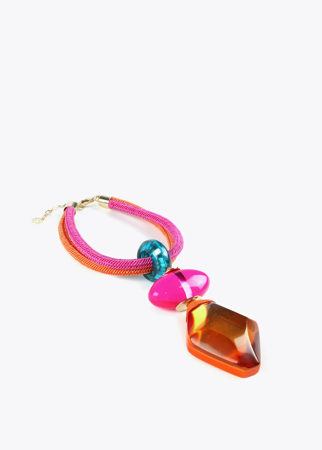 Lola Casademunt Bisuteria<Collar maxi piezas de colores NARANJA