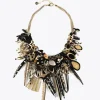 Lola Casademunt Bisuteria<Collar multi abalorios estilo africano NEGRO