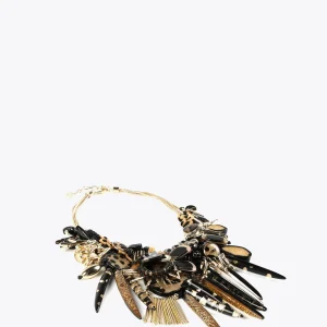 Lola Casademunt Bisuteria<Collar multi abalorios estilo africano NEGRO