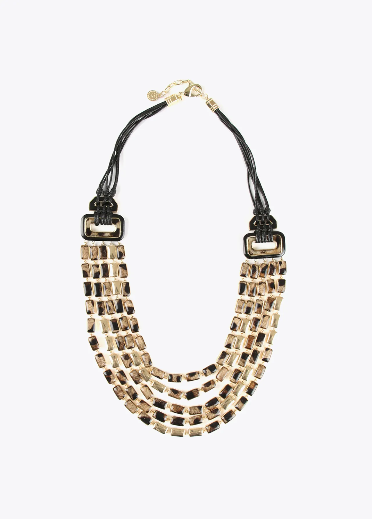collar_multi_cadena_animal_print_0.webp Lola Casademunt Bisuteria<Collar multi cadena animal print DORADO