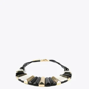 Lola Casademunt Bisuteria<Collar multi piezas tricolor BLANCO-NEGRO