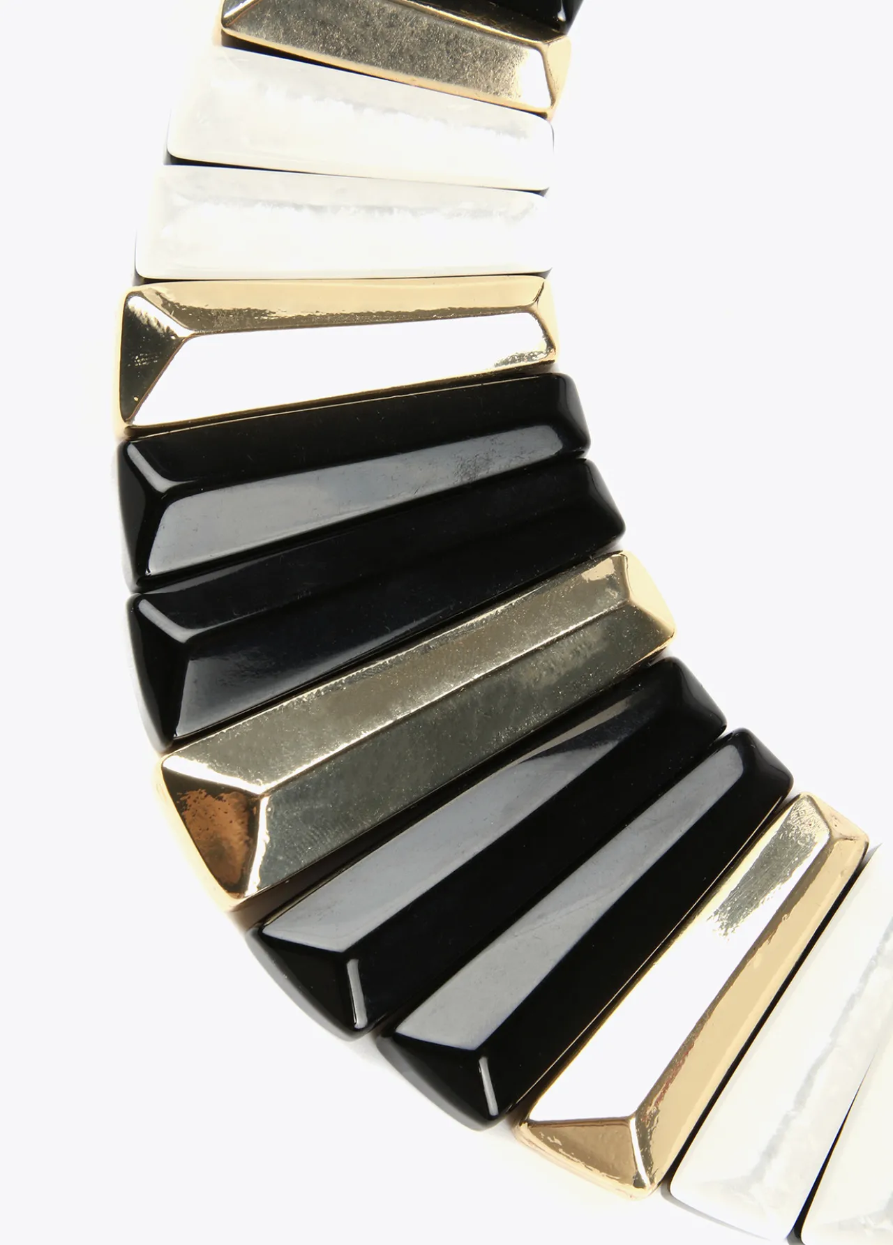 collar_multi_piezas_tricolor_2.webp Lola Casademunt Bisuteria<Collar multi piezas tricolor BLANCO-NEGRO