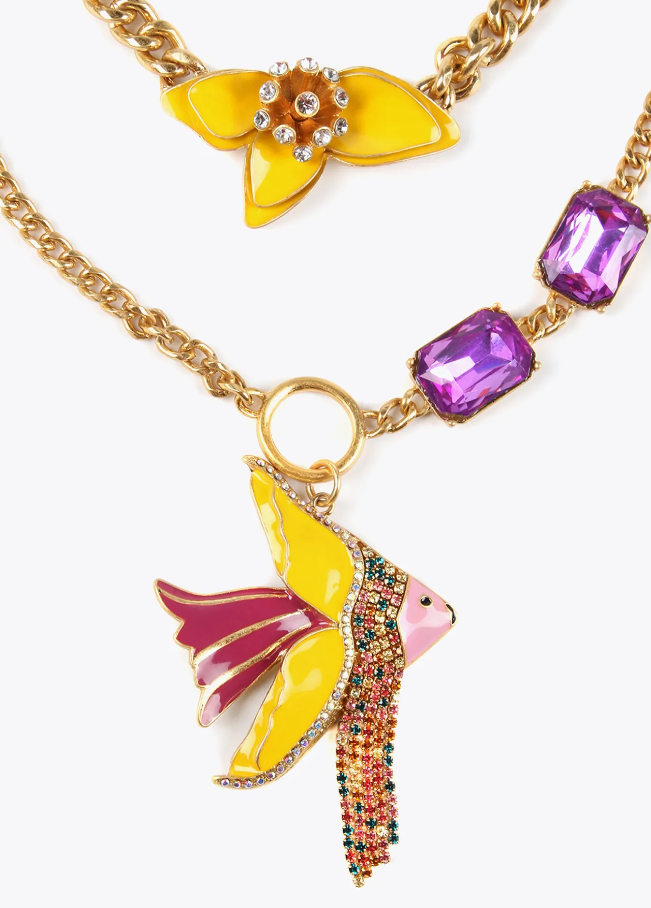 collar_multicadena_con_colgante_3.webp Lola Casademunt Bisuteria<Collar multicadena con colgante LILA-AMARILLO