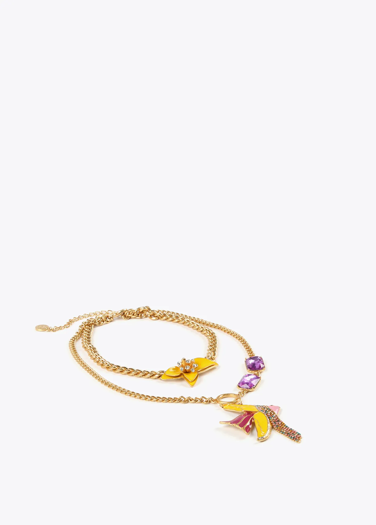 collar_multicadena_con_colgante_4.webp Lola Casademunt Bisuteria<Collar multicadena con colgante LILA-AMARILLO