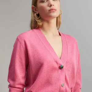Lola Casademunt Punto<Cárdigan detalle botones ROSA