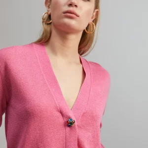 Lola Casademunt Punto<Cárdigan detalle botones ROSA