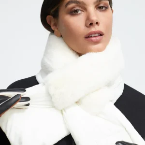 Lola Casademunt Bufandas Y Pañuelos<Cuello acolchado y pelo efecto piel CRUDO