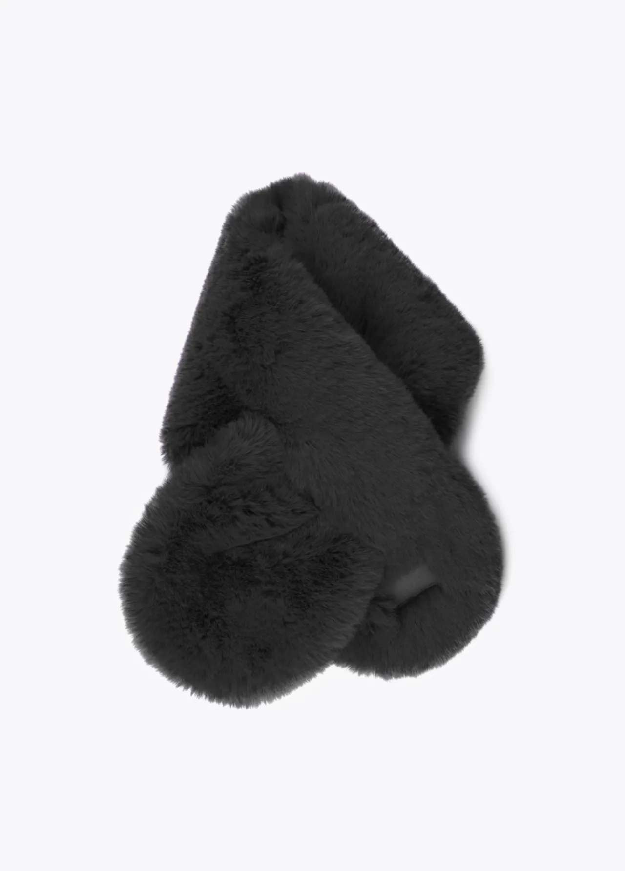 cuello_efecto_pelo_0.webp Lola Casademunt Otros Complementos | Bufandas Y Pañuelos<Cuello efecto pelo NEGRO