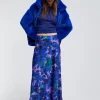 Lola Casademunt Animal Print | Vestidos Y Faldas<Falda animal print AZUL-NEGRO