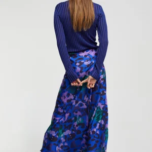 Lola Casademunt Animal Print | Vestidos Y Faldas<Falda animal print AZUL-NEGRO