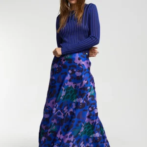 Lola Casademunt Animal Print | Vestidos Y Faldas<Falda animal print AZUL-NEGRO