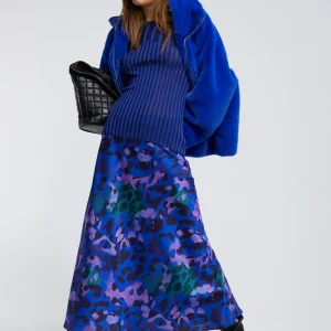 Lola Casademunt Animal Print | Vestidos Y Faldas<Falda animal print AZUL-NEGRO