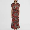 Lola Casademunt Vestidos Y Faldas<Falda estampada tipo pareo ROJO-NEGRO