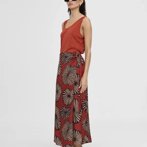 Lola Casademunt Vestidos Y Faldas<Falda estampada tipo pareo ROJO-NEGRO