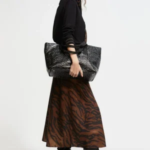 Lola Casademunt Animal Print | Vestidos Y Faldas<Falda estampado animal MARRON-NEGRO