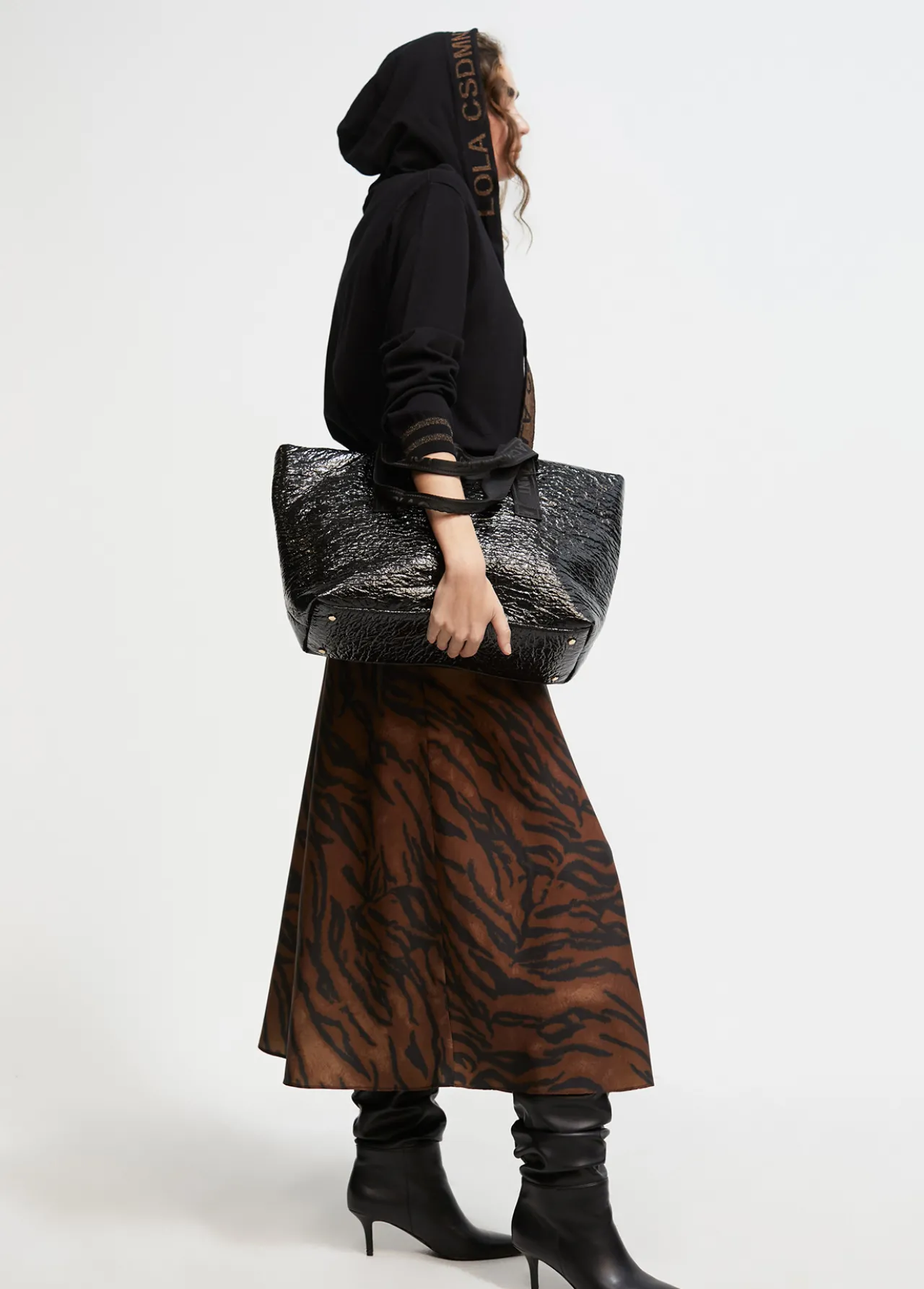 falda_estampado_animal_4.webp Lola Casademunt Animal Print | Vestidos Y Faldas<Falda estampado animal MARRON-NEGRO